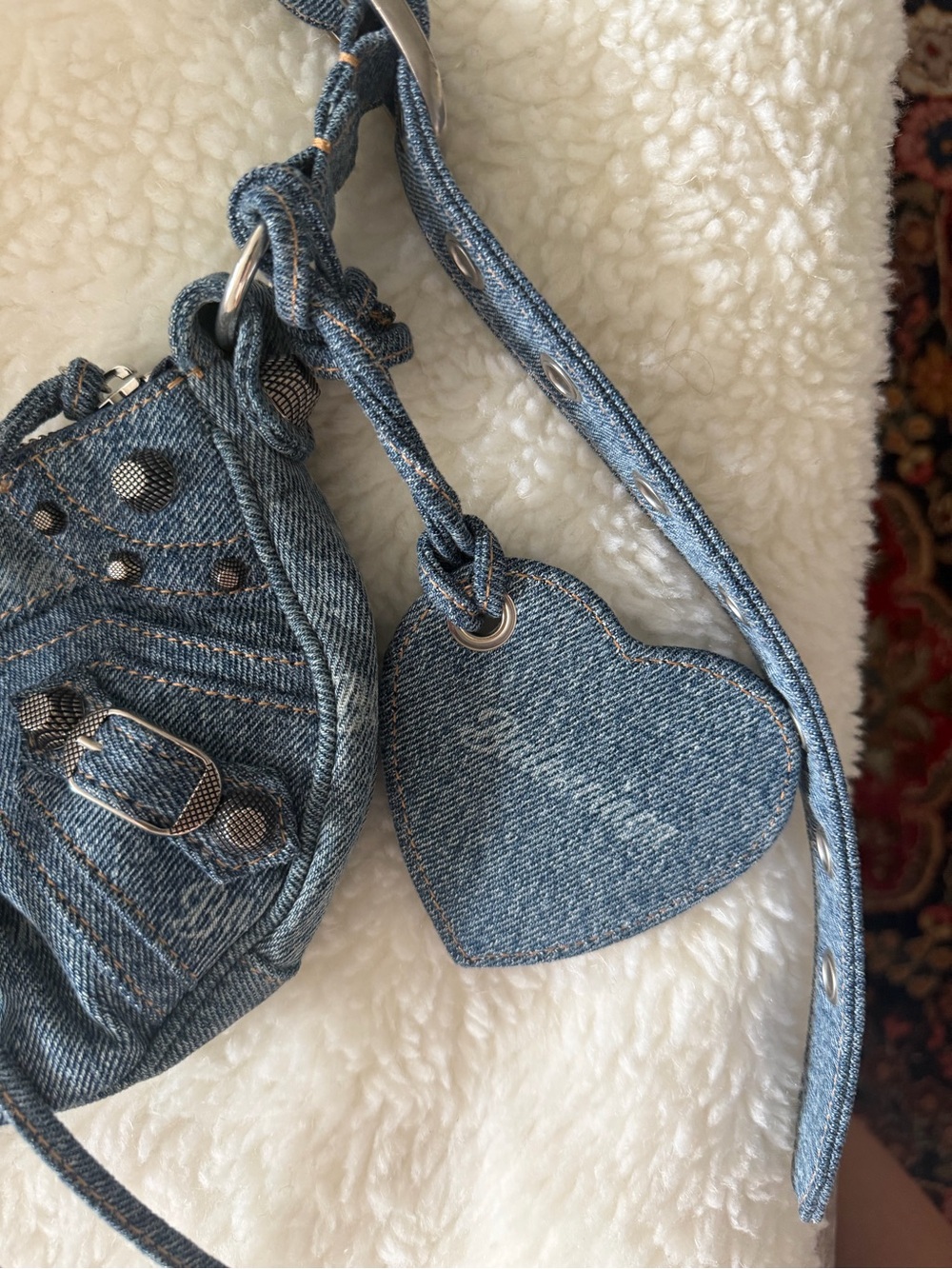 Small Balenciaga denim cagole bag - Picture 2 of 11